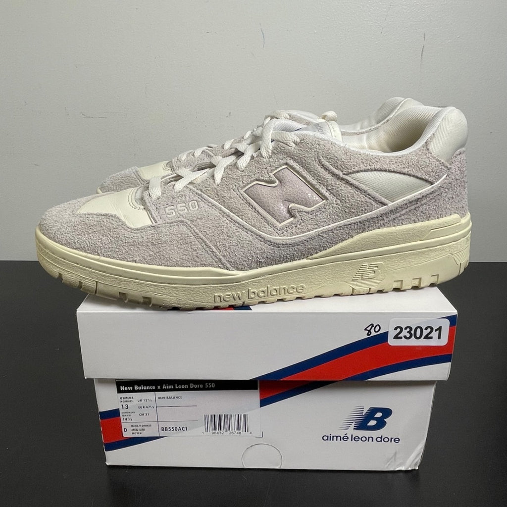 New Balance 550 Aime Leon Dore Grey Suede 13 (Moderately Worn Pre-Owned)New BalanceGrey/White/Blue - Image 3