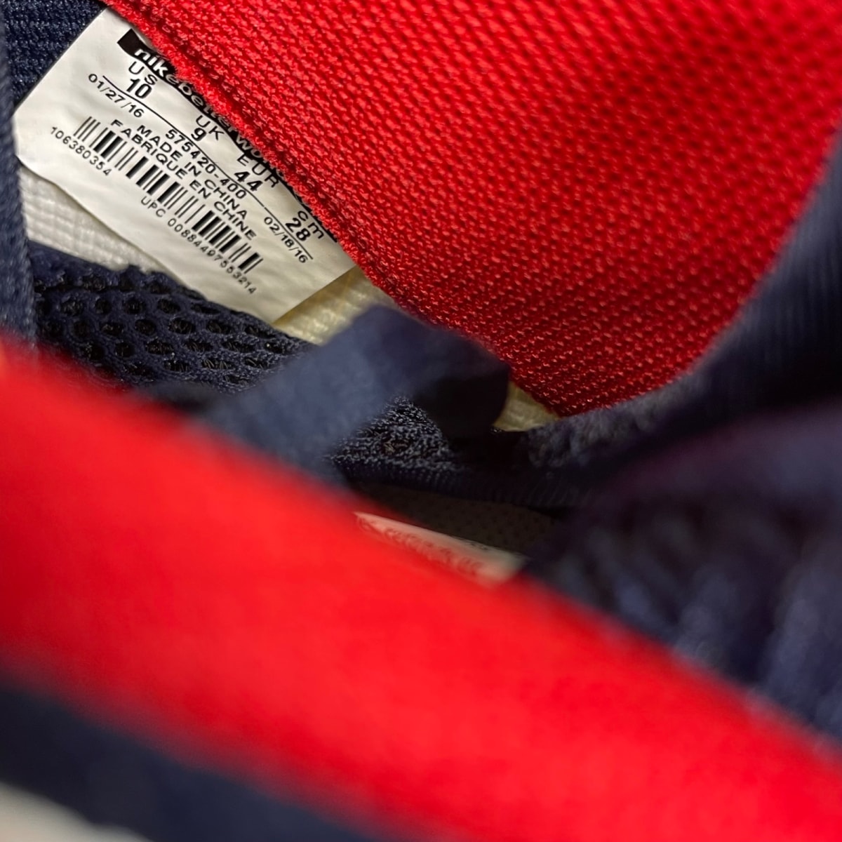 Nike Air Foamposite One Olympic 10 (Moderately Worn Pre-Owned)NikeObsidian/University Red-Metallic Gold-White - Image 6
