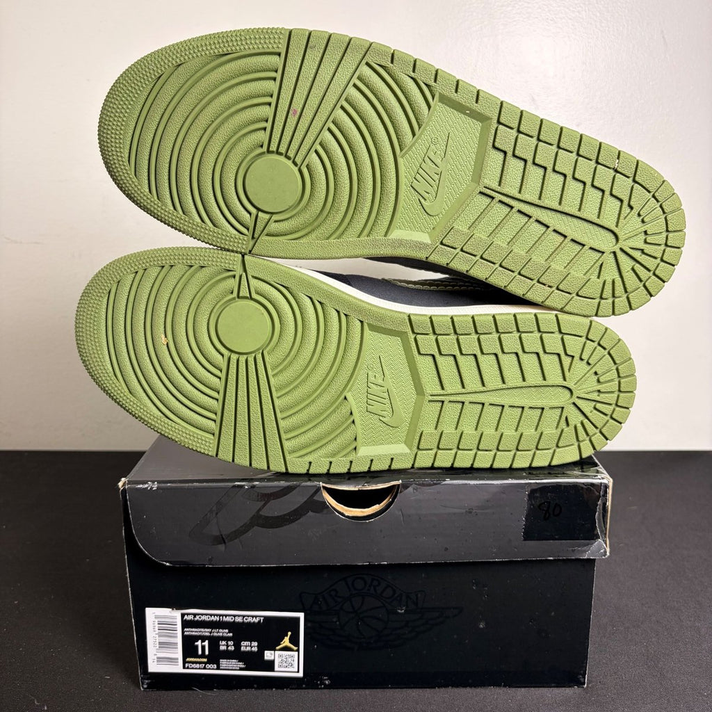 Jordan 1 Mid SE Craft Anthracite Light Olive (Size 11) - aux