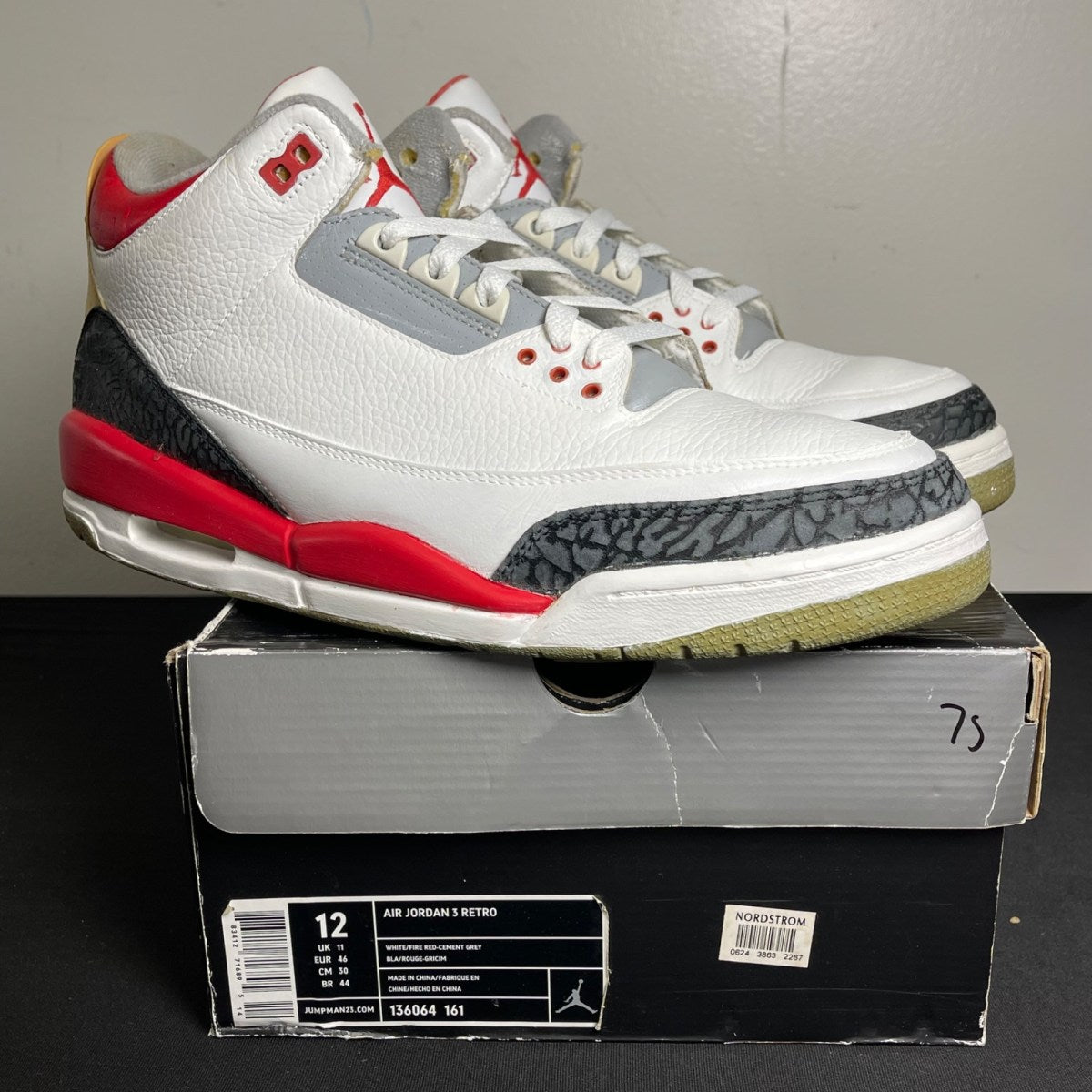 Jordan 3 Retro Fire Red (2007) (Size 12) - Image 1