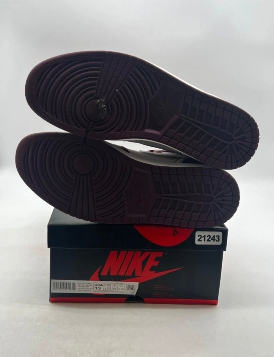 Jordan 1 Retro High OG Bordeaux 13 (Lightly Worn Pre-Owned)JordanBordeaux/White-Metallic Silver - Image 8