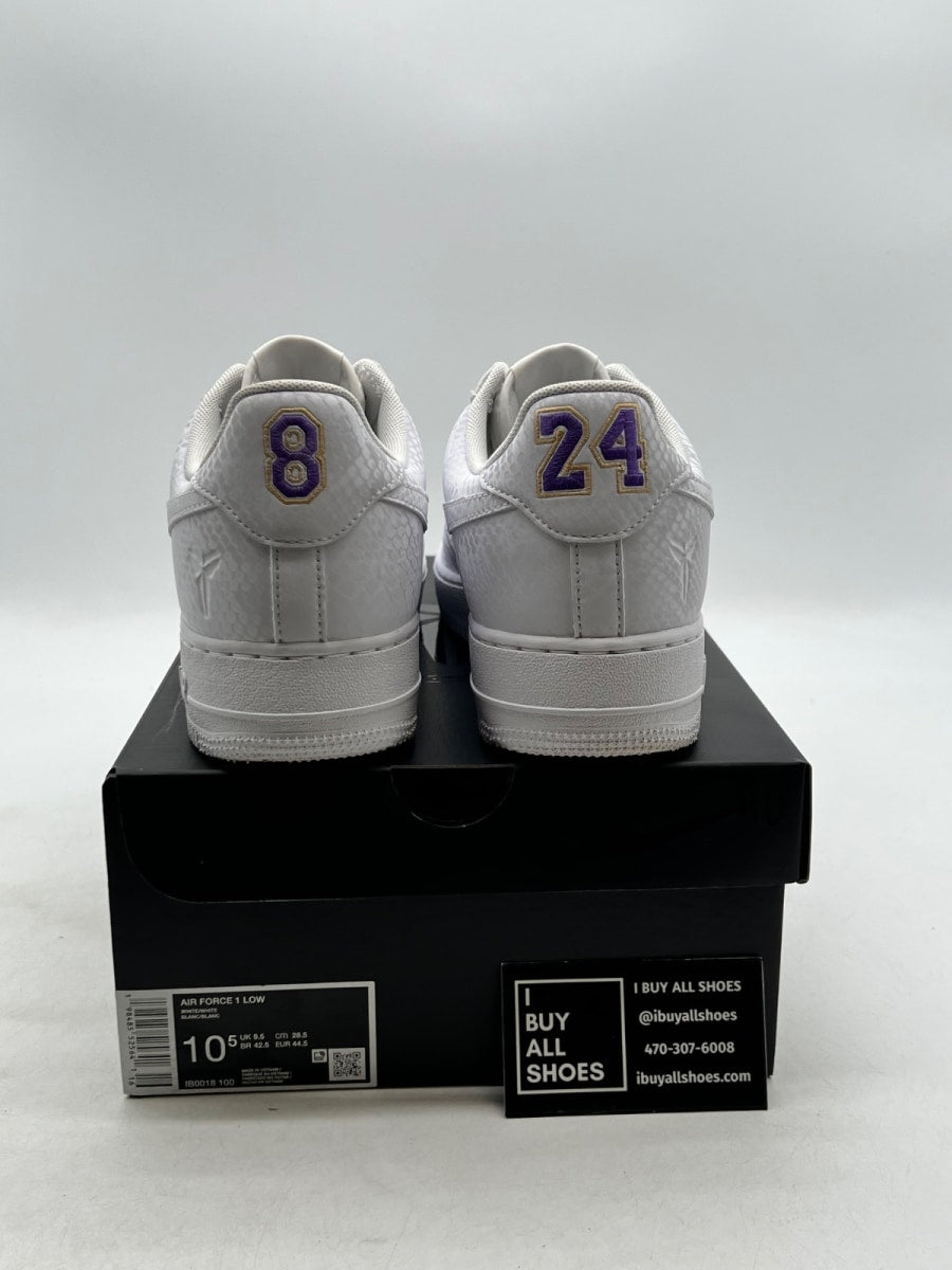 Nike Air Force 1 Low Kobe Bryant Forever White 10.5 (Lightly Worn Pre-Owned) - Image 3