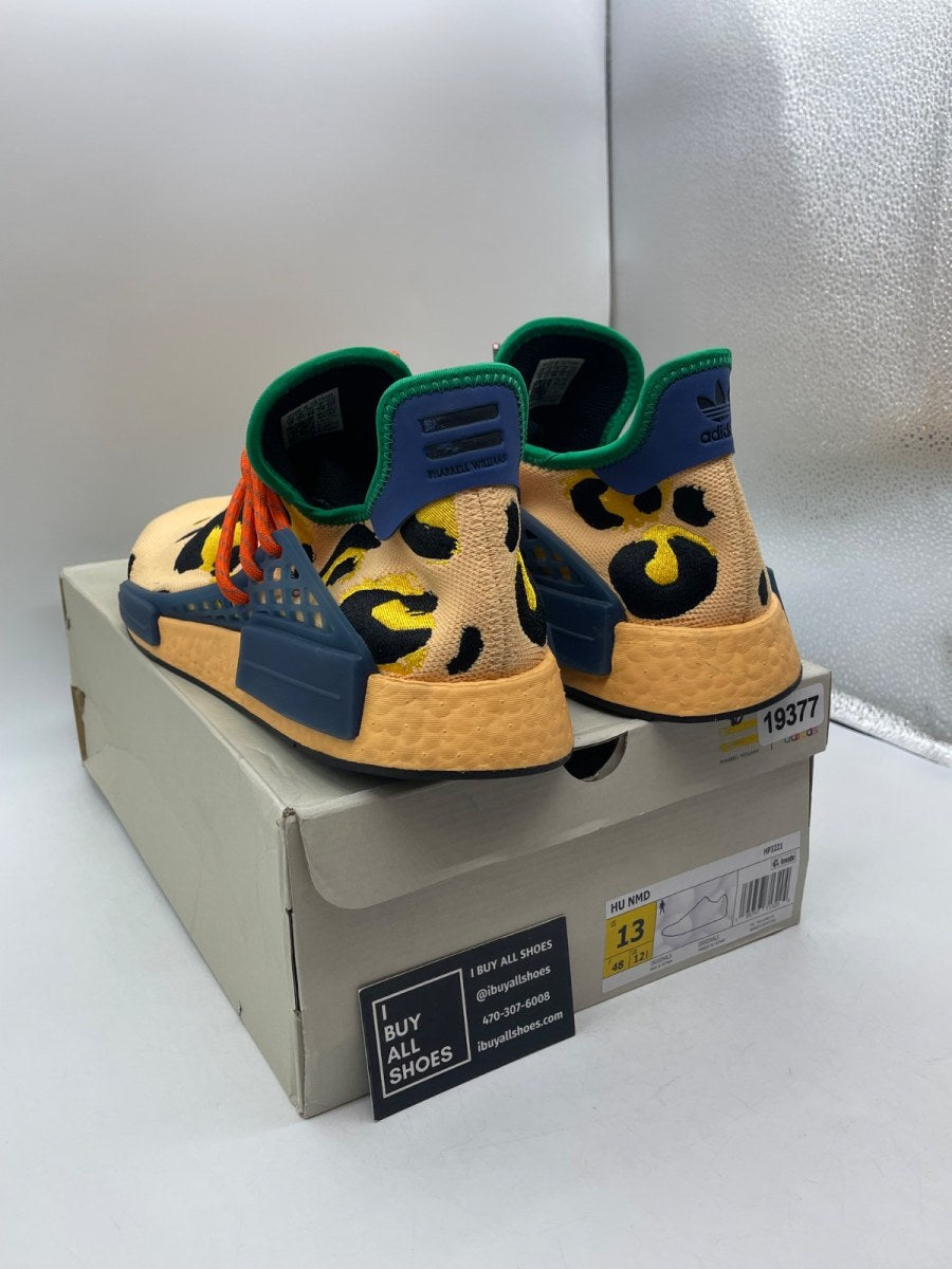 adidas NMD Hu Pharrell Animal Print Leopard Pulse Amber 13 (Moderately Worn Pre-Owned) - Image 4