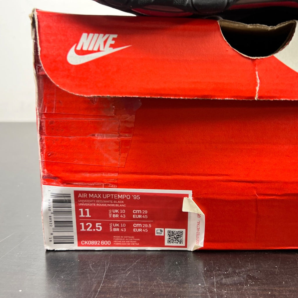 Nike Air Max Uptempo 95 Bulls 11 (Lightly Worn Pre-Owned)NikeVarsity Red/Black-White - Image 6