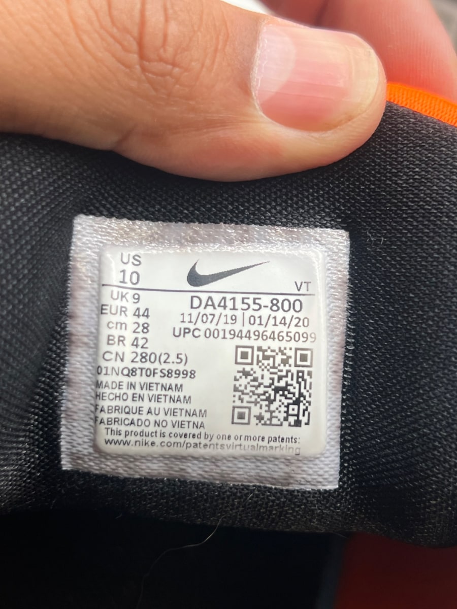Nike Air Max 720 Slip OBJ Team Orange 10 (Moderately Worn Pre-Owned) - Image 7