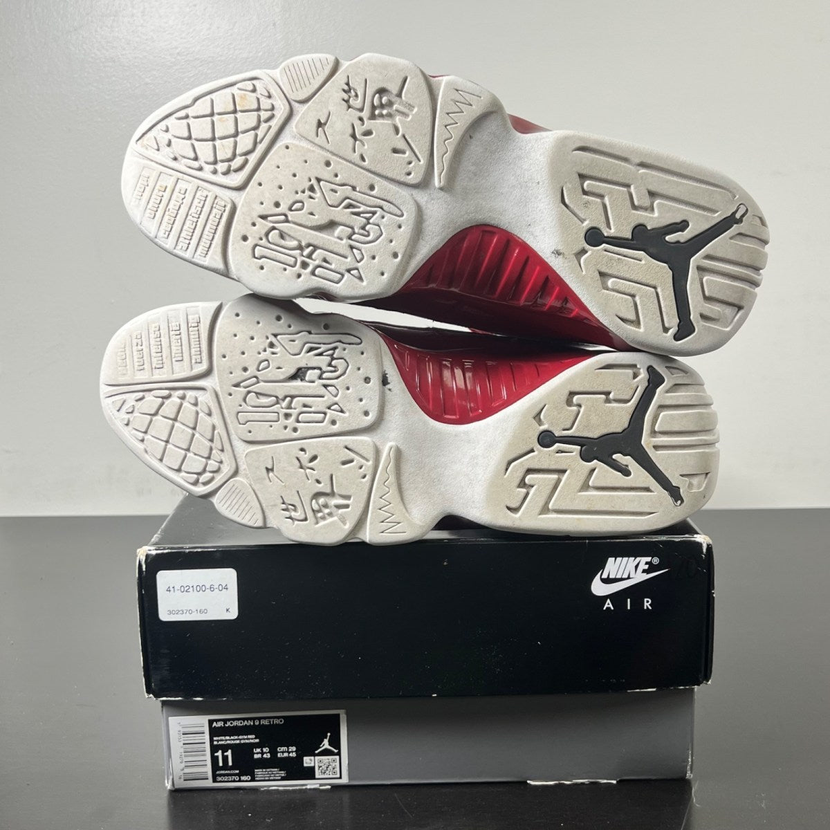 Jordan 9 Retro White Gym Red (Size 11) - Image 6