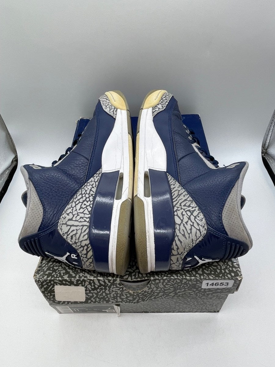 Jordan 3 Retro Georgetown (2021) 11 (Moderately Worn Pre-Owned)JordanMidnight Navy/Cement Grey-White - Image 6