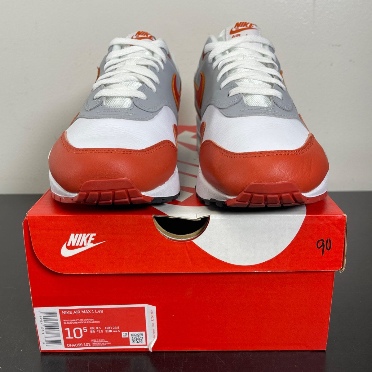 Nike Air Max 1 Martian Sunrise 10.5 (Moderately Worn Pre-Owned)NikeWhite/Martian Sunrise-Wolf Grey-Black - Image 2
