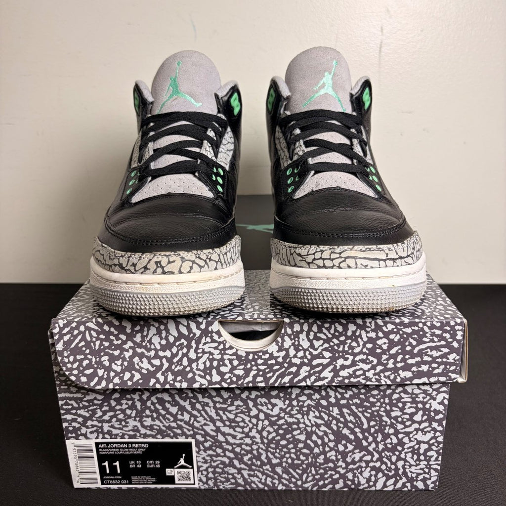 Jordan 3 Retro Green Glow (Size 11) - Image 2