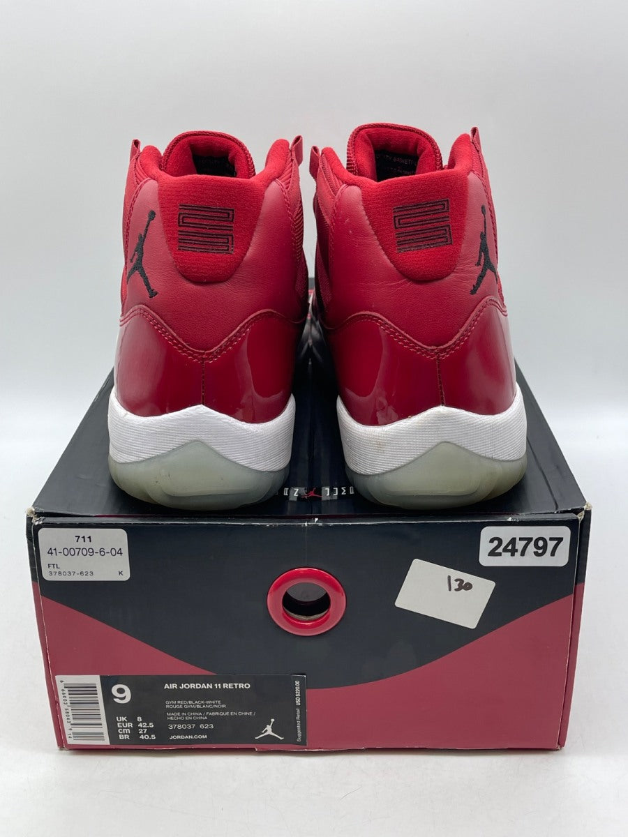 Jordan 11 Retro Win Like 96 9 (Moderately Worn Pre-Owned)JordanGym Red/Black-White - Image 3