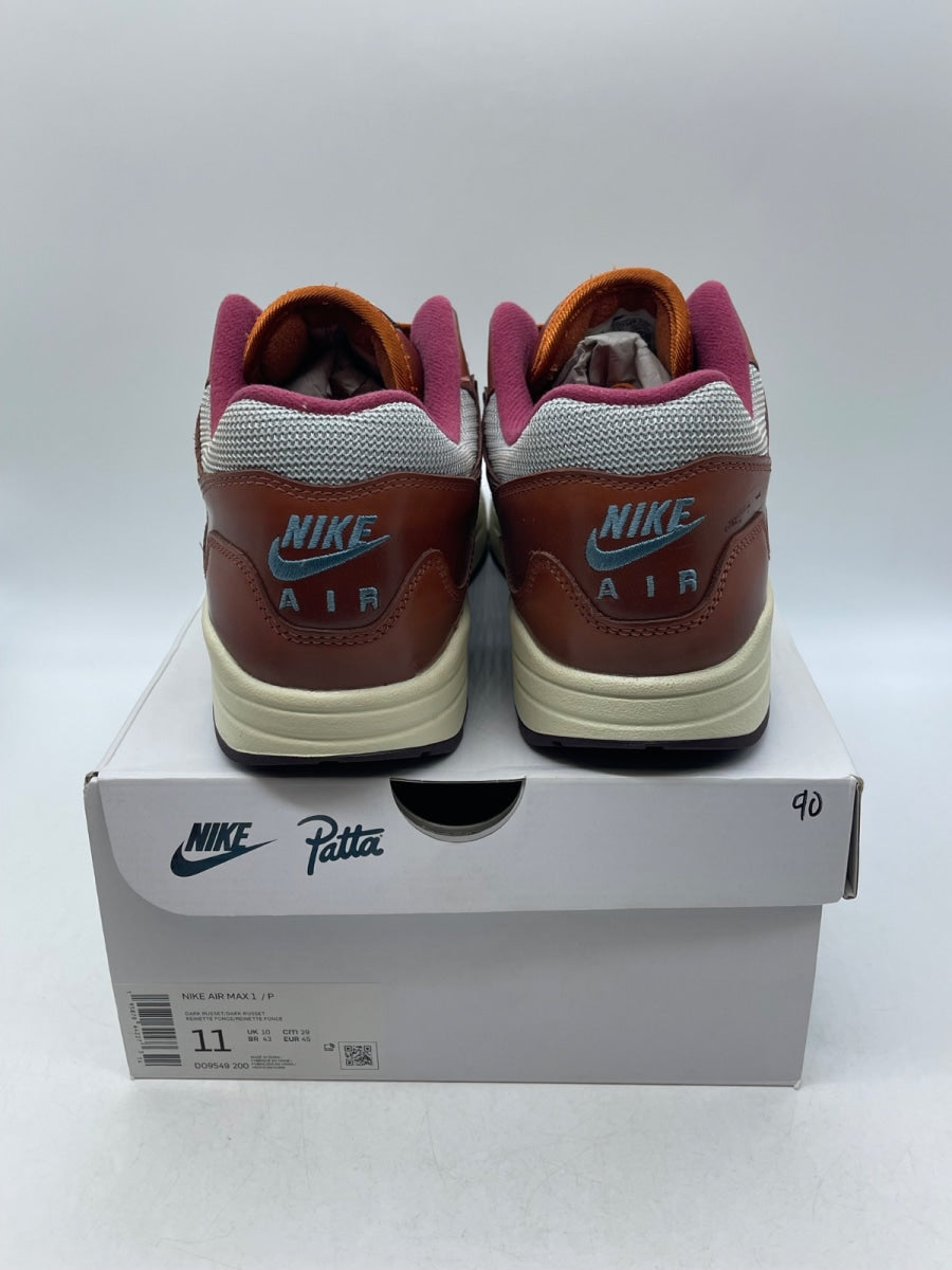 Nike Air Max 1 Patta The Next Wave Dark Russett 11 (Moderately Worn Pre-Owned)NikeDark Russet/Dark Russet-Metallic Silver - Image 3