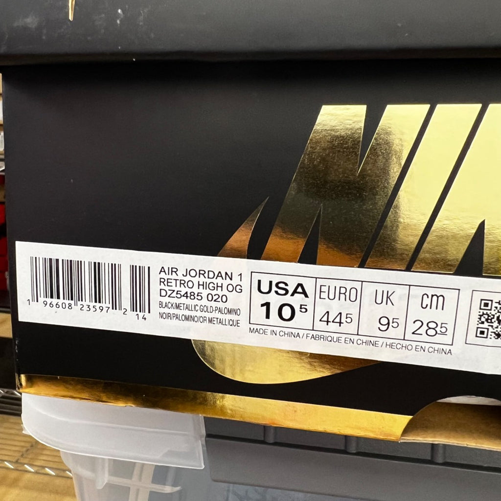 Jordan 1 Retro High OG Palomino 10.5 (Lightly Worn Pre-Owned)JordanBlack/Metallic Gold/Palomino/Sail - Image 7