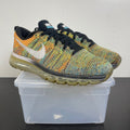 Nike Air Max 2015 Flyknit Multicolor 11.5 (Moderately Worn Pre-Owned)NikeBlack/Chlorine Blue-Total Orange-White - Image 1