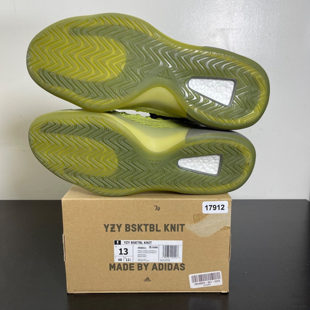 adidas Yeezy BSKTBL Knit Energy Glow 13 (Moderately Worn Pre-Owned)adidasEnergy Glow/Black - Image 5