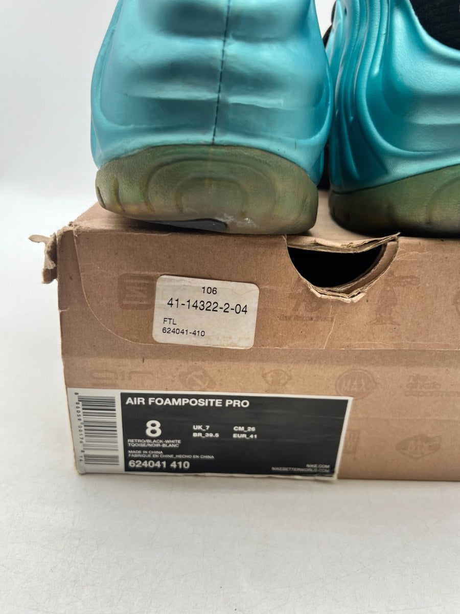 Nike Air Foamposite Pro Electric Blue 8 (Moderately Worn Pre-Owned)NikeRetro/Black-White - Image 6