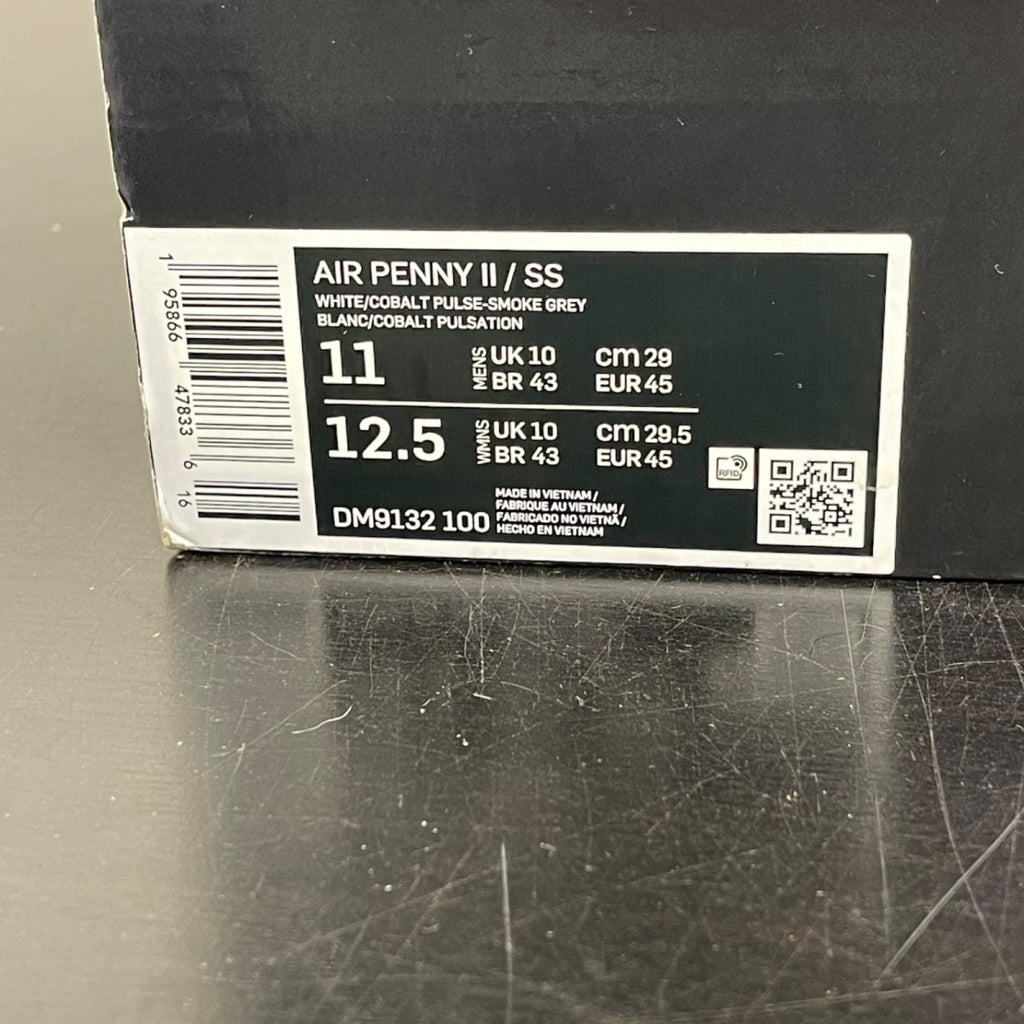 Nike Air Penny 2 Social Status Playground University Blue 11 (Moderately Worn Pre-Owned)NikeSail/University Blue-White-Black - Image 7