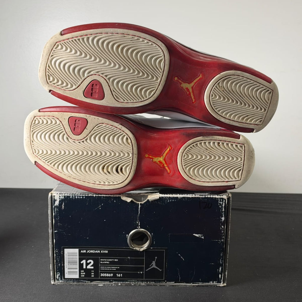 Jordan 18 OG White Red (Size 12) - aux