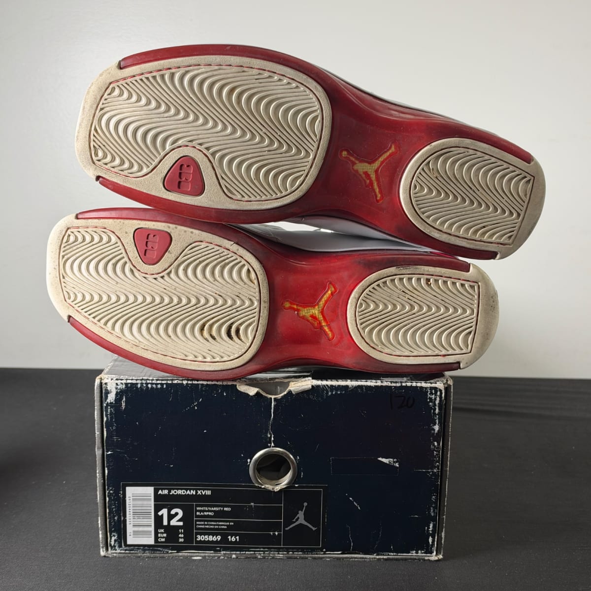 Jordan 18 OG White Red (Size 12) - aux