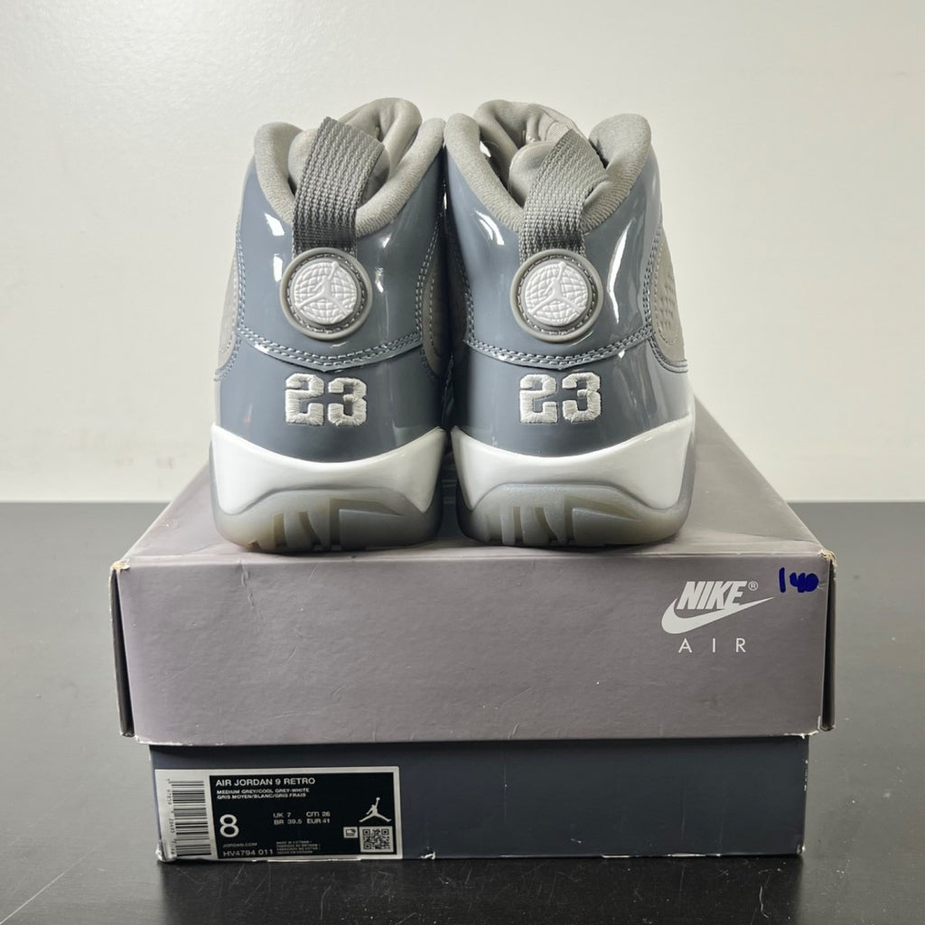 Jordan 9 Retro Cool Grey (2025) 8 (Lightly Worn Pre-Owned)JordanMedium Grey/White-Cool Grey - Image 4