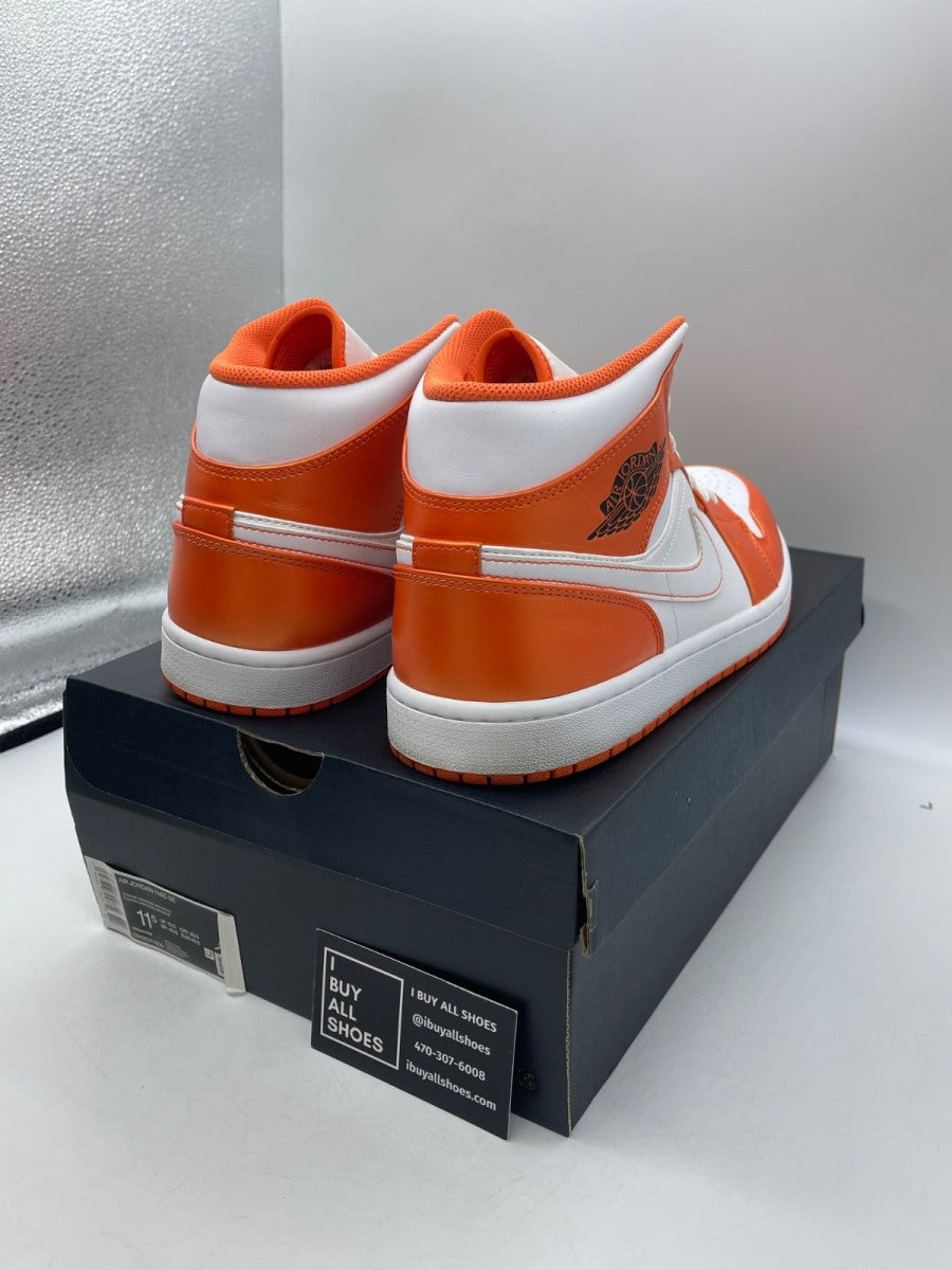 Jordan 1 Mid Metallic Orange 11.5 (Moderately Worn Pre-Owned) - Image 5
