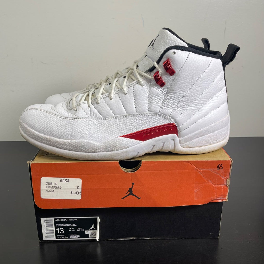 Jordan 12 Retro Twist 13 (Moderately Worn Pre-Owned)JordanWhite/Black-University Red - Image 3