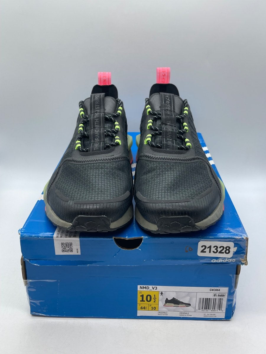 adidas NMD V3 Black Signal Green Solar Red 10.5 (Moderately Worn Pre-Owned)adidasCore Black/Core Black/Signal Green - Image 2