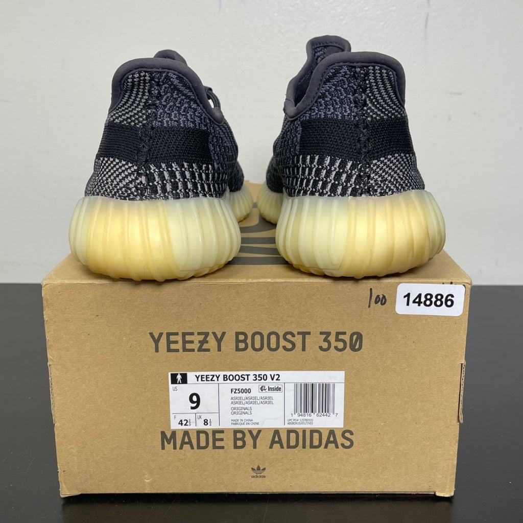 adidas Yeezy Boost 350 V2 Carbon 9 (Moderately Worn Pre-Owned)adidasCarbon/Carbon/Carbon - Image 4
