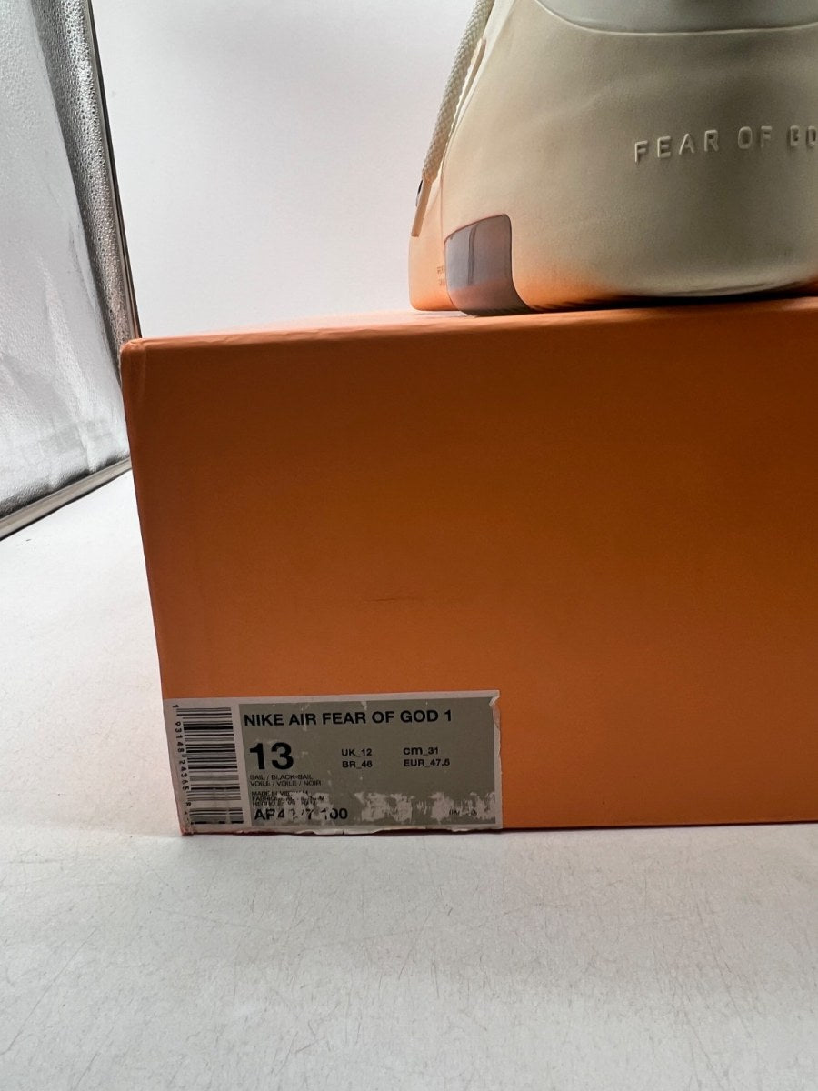 Nike Air Fear Of God 1 Sail Black 13 (Lightly Worn Pre-Owned) - Image 4