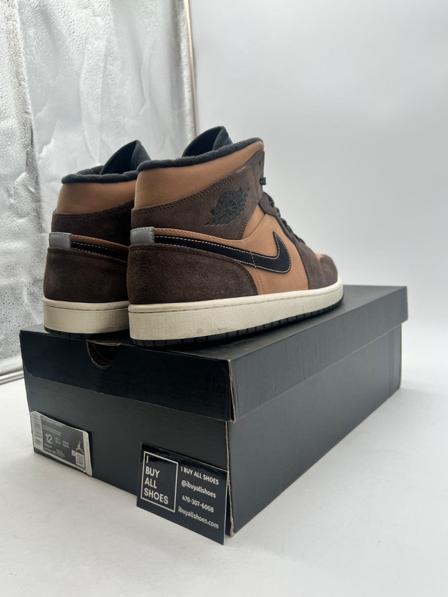 Jordan 1 Mid SE Dark Chocolate 12 (Lightly Worn Pre-Owned) - Image 5