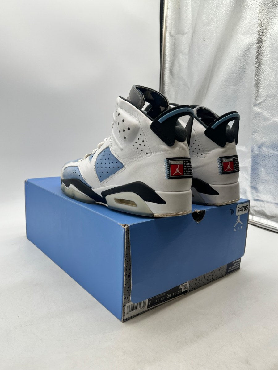 Jordan 6 Retro UNC White 11 (Heavily Worn Pre-Owned)JordanUniversity Blue/White/College Navy/Black - Image 6