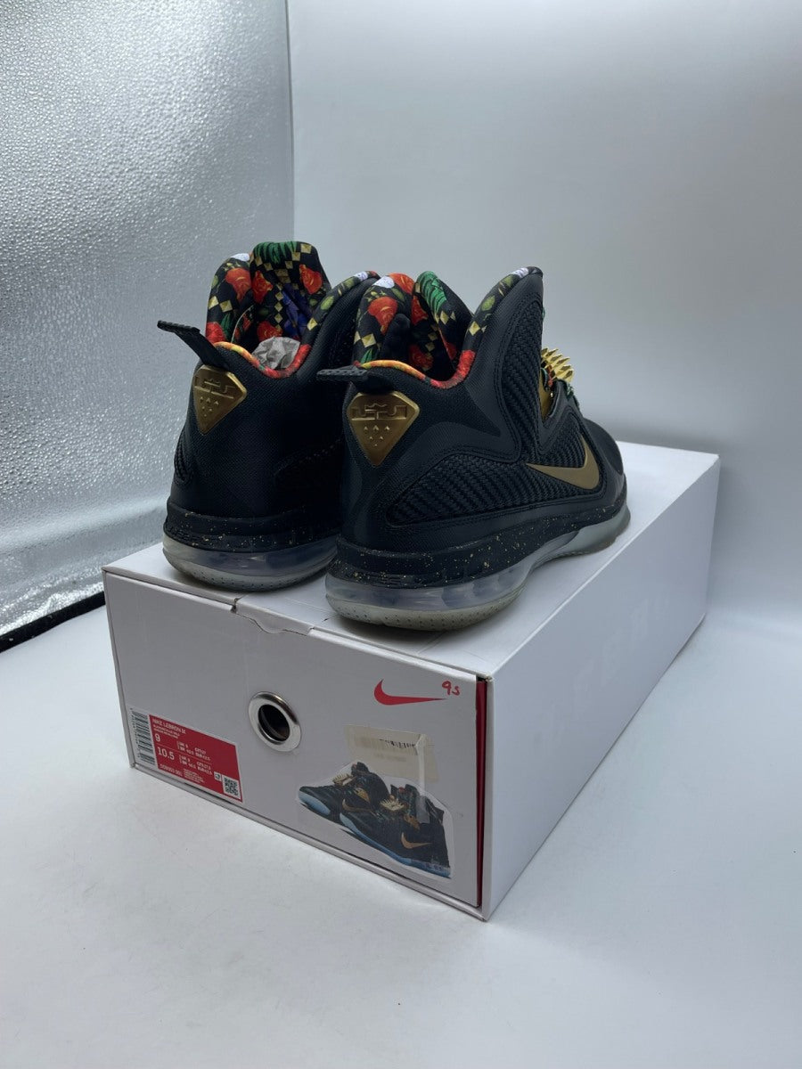 Nike LeBron 9 Watch the Throne (2022) 9 (Moderately Worn Pre-Owned)NikeBlack/Metallic Gold - Image 5