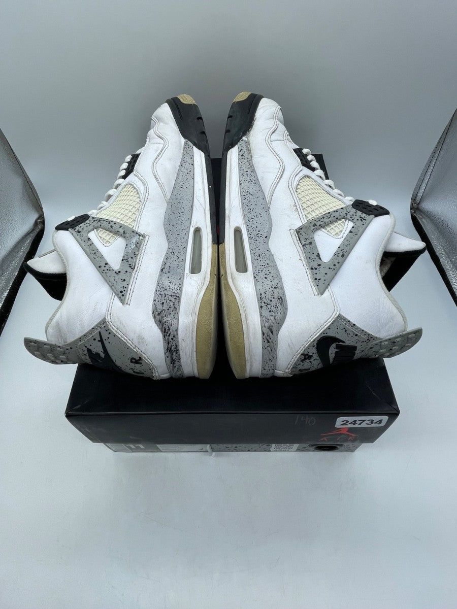 Jordan 4 Retro White Cement (2016) 11 (Moderately Worn Pre-Owned)JordanWhite/Fire Red-Black-Tech Grey - Image 6