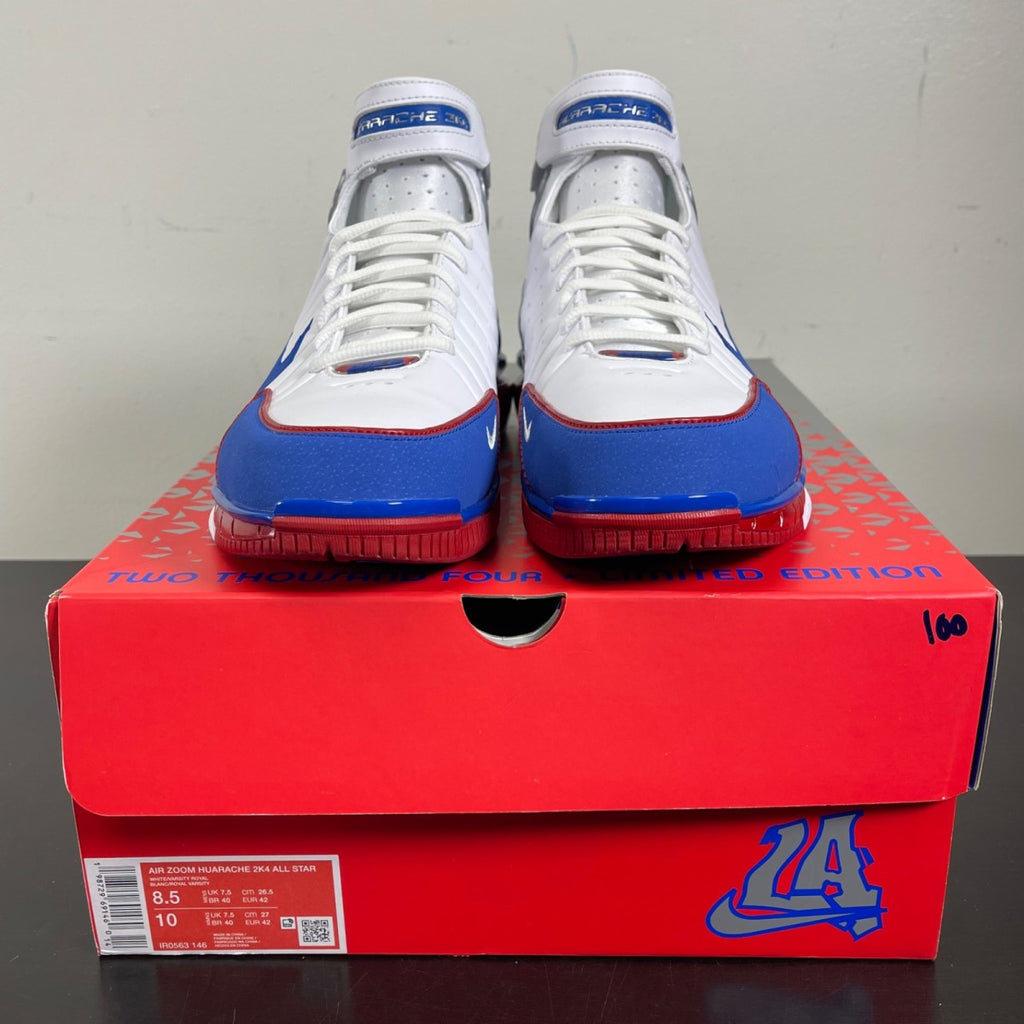 Nike Air Zoom Huarache 2K4 All-Star (2026) 8.5 (Moderately Worn Pre-Owned)NikeWhite/Varsity Royal/Varsity Red/Metallic Silver - Image 2