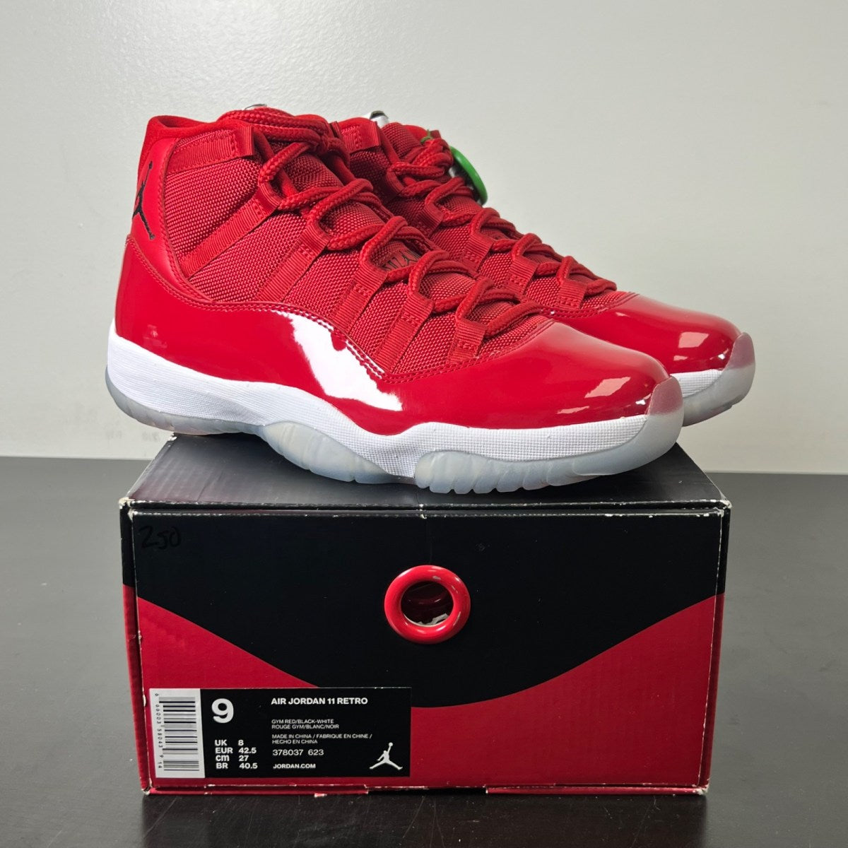 Jordan 11 Retro Win Like 96 9 (New Pre-Owned)JordanGym Red/Black-White - Image 1
