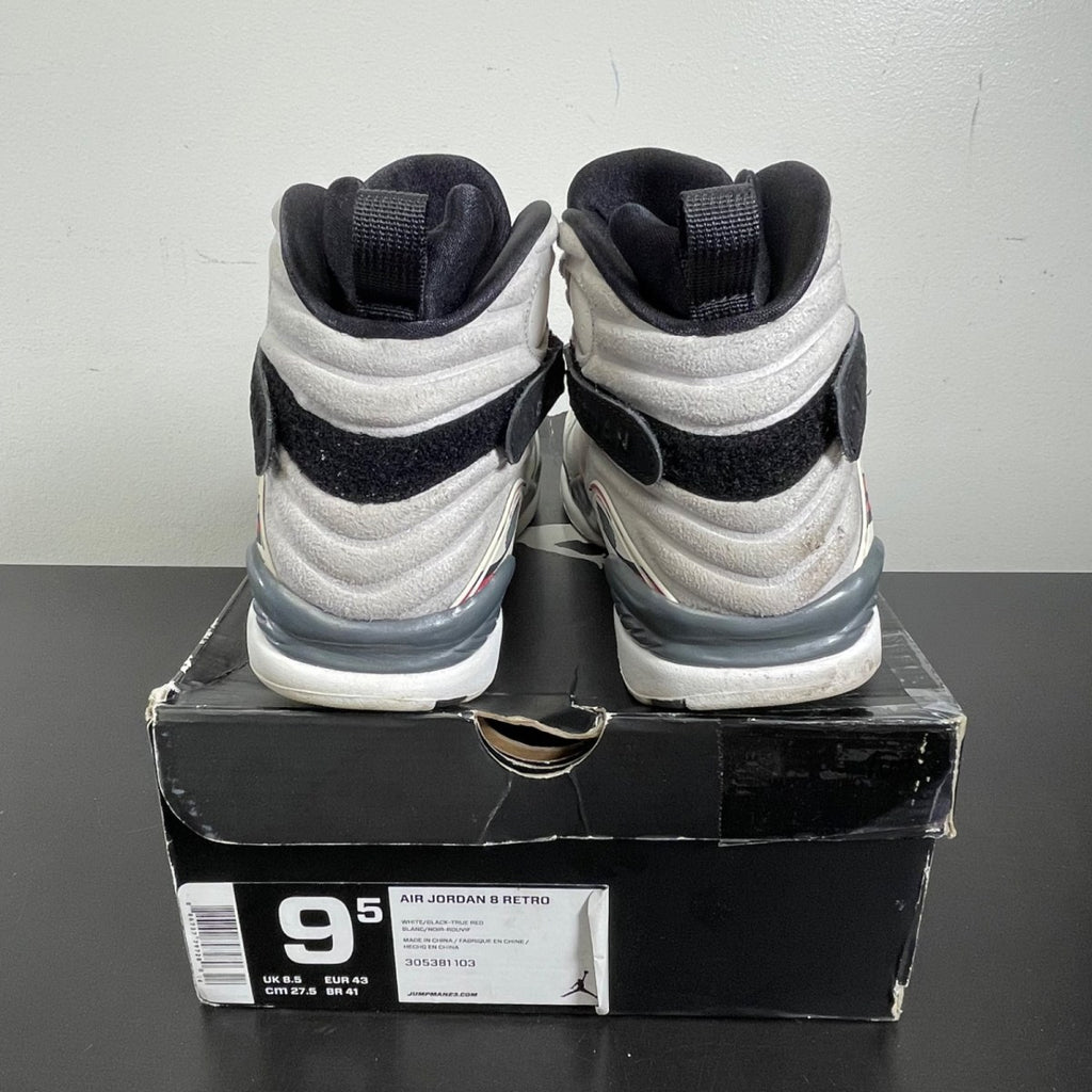 Jordan 8 Retro Bugs Bunny (2013) 9.5 (Moderately Worn Pre-Owned)JordanWhite/Hyper Blue-True Red-Flint Grey - Image 4