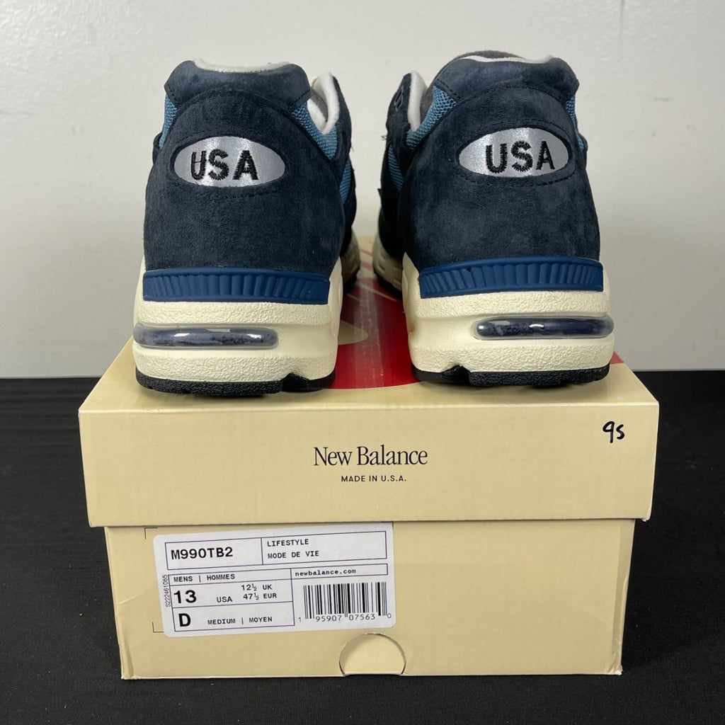 New Balance 990v2 MiUSA Teddy Santis Navy Castlerock 13 (Moderately Worn Pre-Owned)New BalanceNavy/Castlerock - Image 4