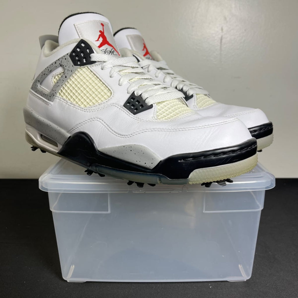 Jordan 4 Retro Golf White Cement (Size 10.5) - aux