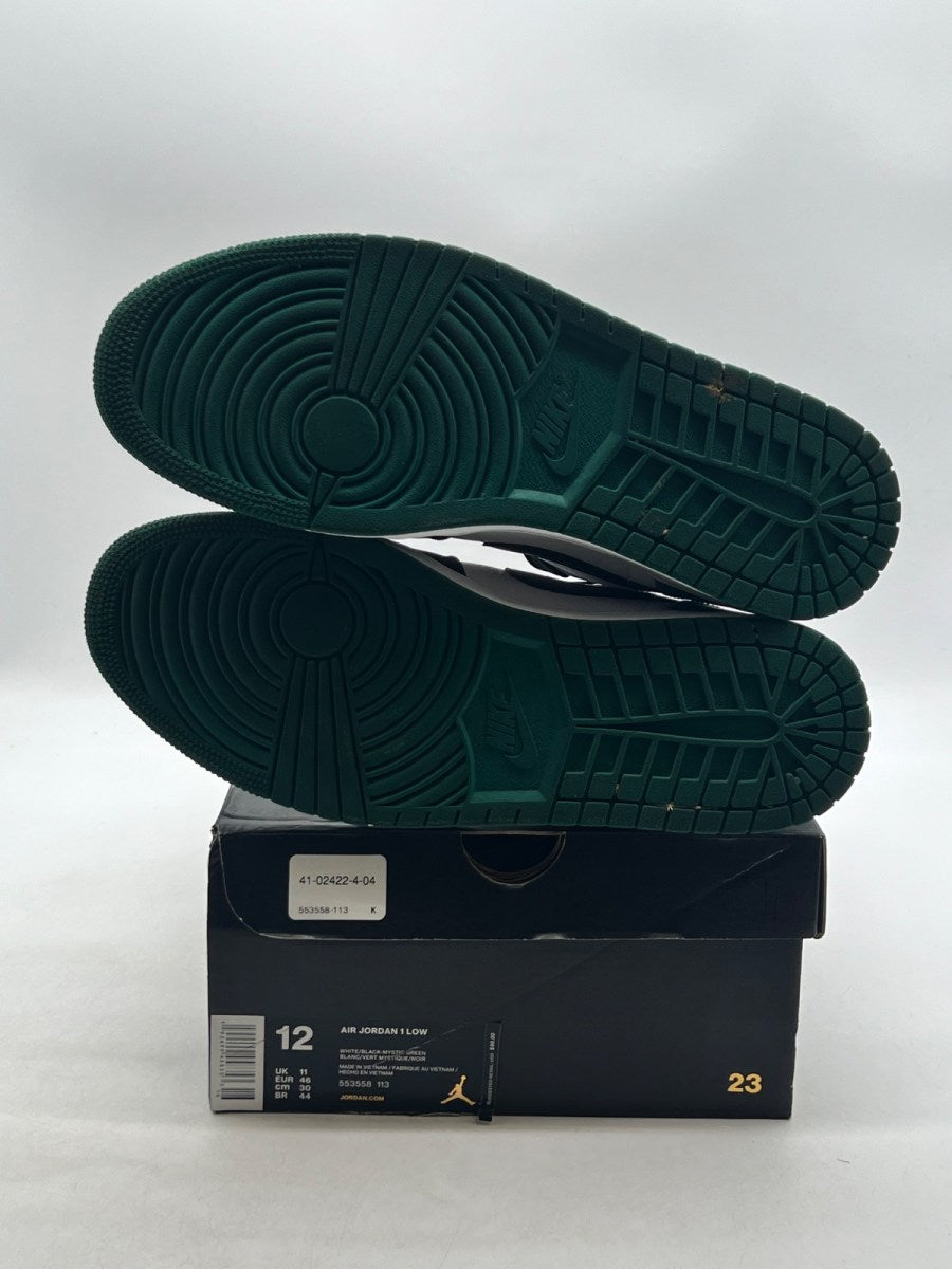 Jordan 1 Low White Black Mystic Green 12 (Lightly Worn Pre-Owned)JordanWhite/Black-Mystic Green - Image 7