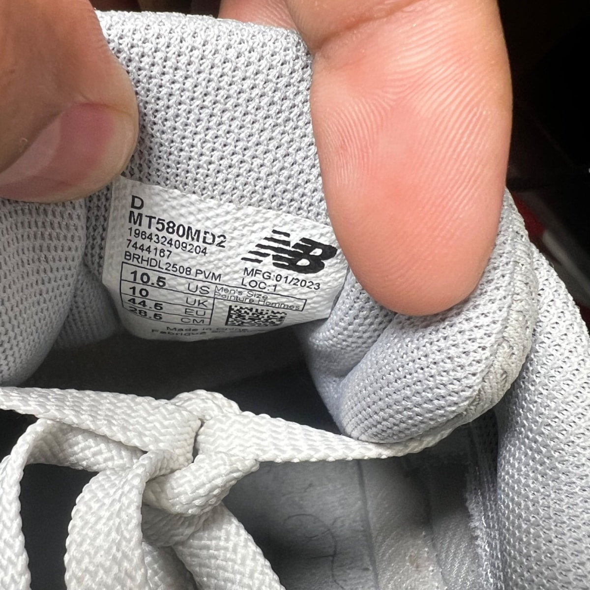 New Balance 580 Grey Day (2023) 10.5 (Lightly Worn Pre-Owned)New BalanceRaincloud/NB Navy/Silver Metallic - Image 7