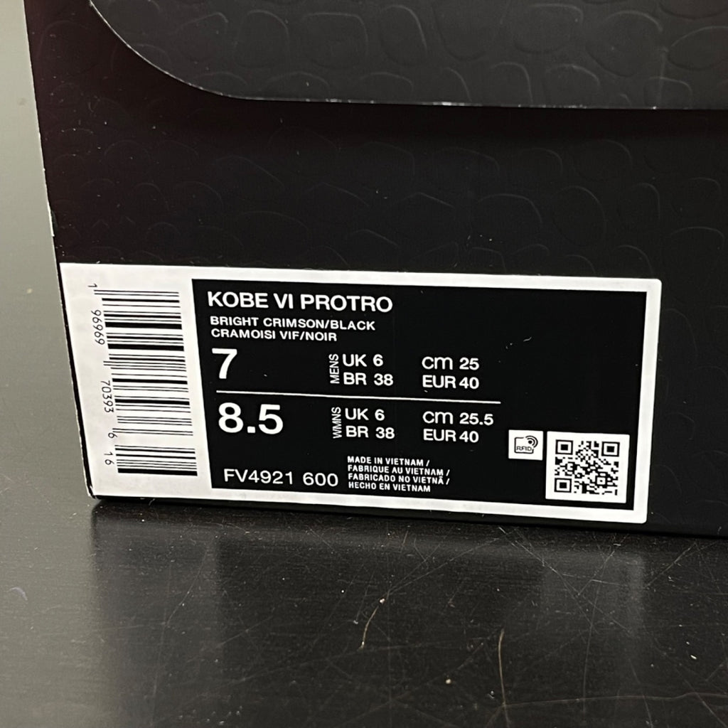 Nike Kobe 6 Protro Reverse Grinch 7 (Moderately Worn Pre-Owned)NikeBright Crimson/Black/Electric Green - Image 5