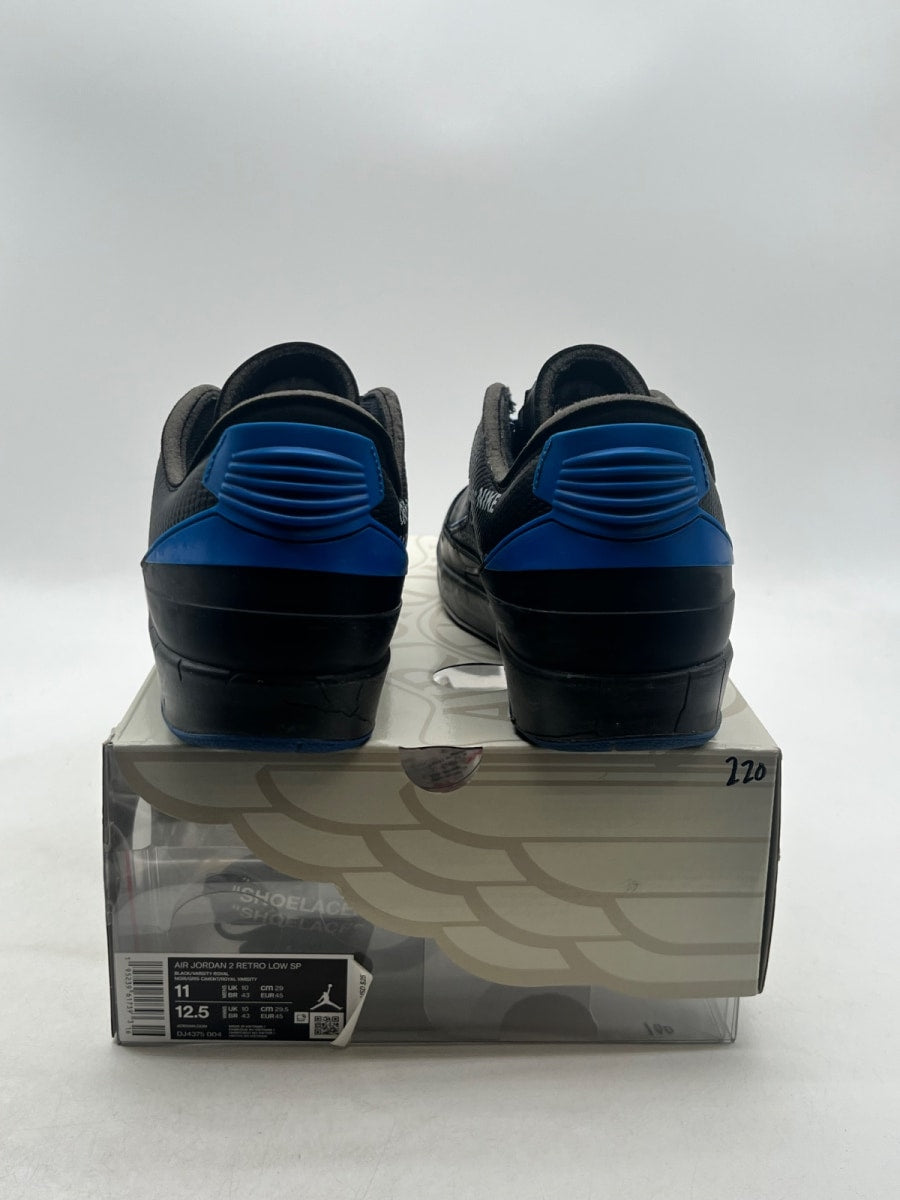 Jordan 2 Retro Low SP Off-White Black Blue 11 (Lightly Worn Pre-Owned)JordanBlack/Blue-Grey - Image 3