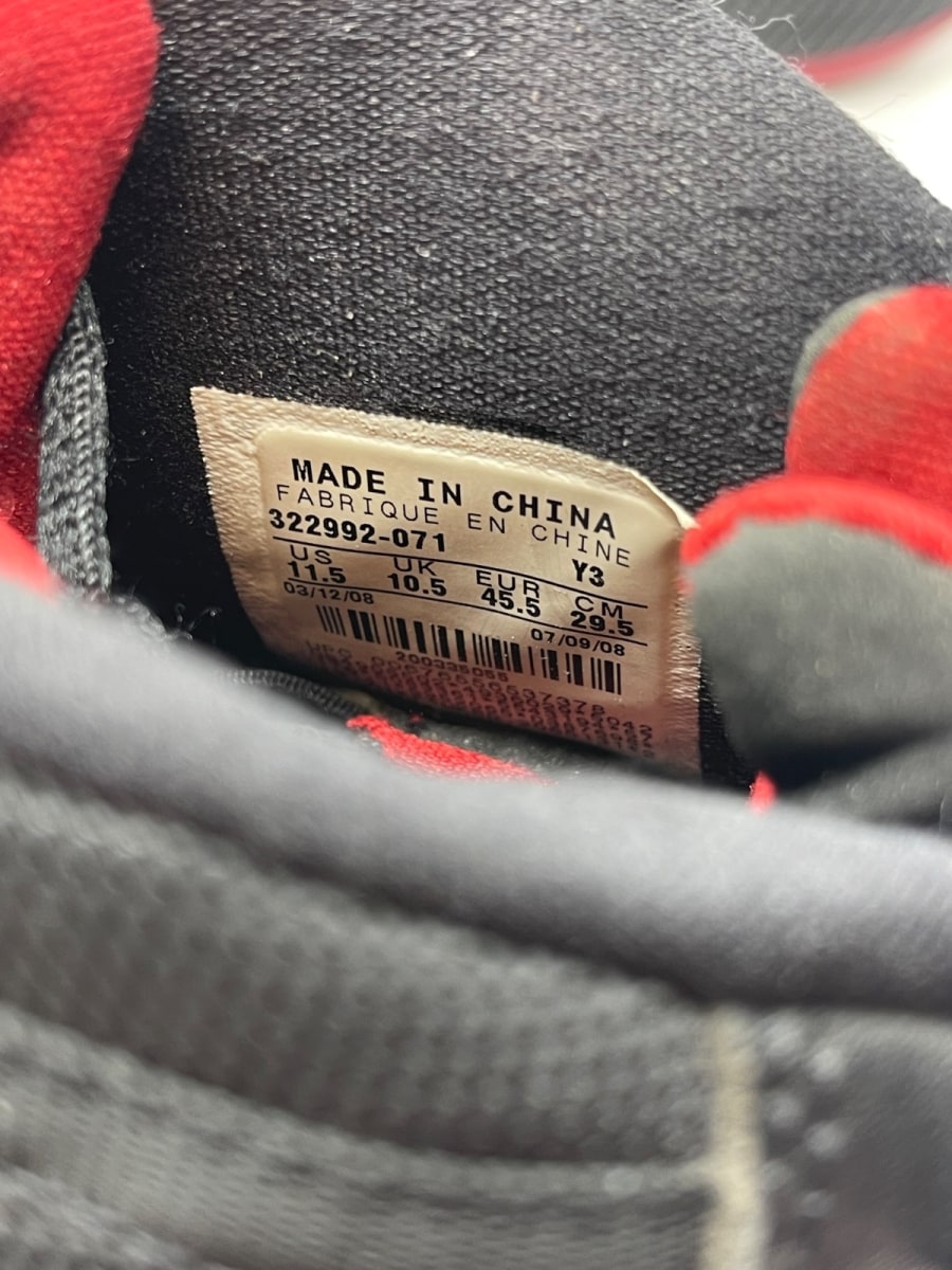 Jordan 6 Rings Bred (2013) 11.5 (Heavily Worn Pre-Owned) - Image 8