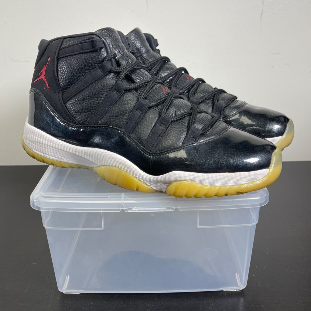 Jordan 11 Retro 72-10 11.5 (Moderately Worn Pre-Owned)JordanBlack/Gym Red-White-Anthracite - Image 1