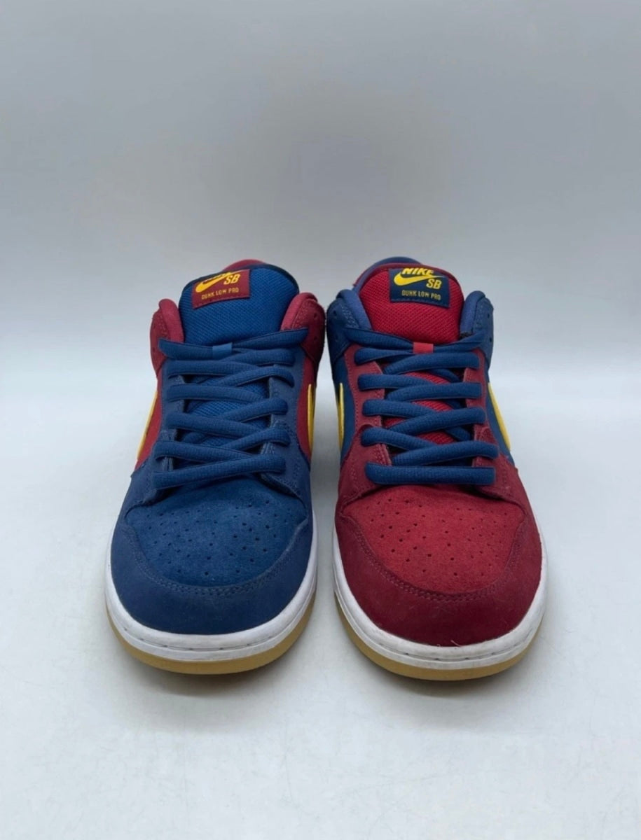 Nike SB Dunk Low Barcelona 13 (Lightly Worn Pre-Owned)NikeMaroon/Navy-Gold - Image 2