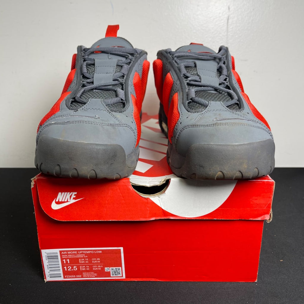 Nike Air More Uptempo Low Dark Grey Light Crimson (Size 11) - aux