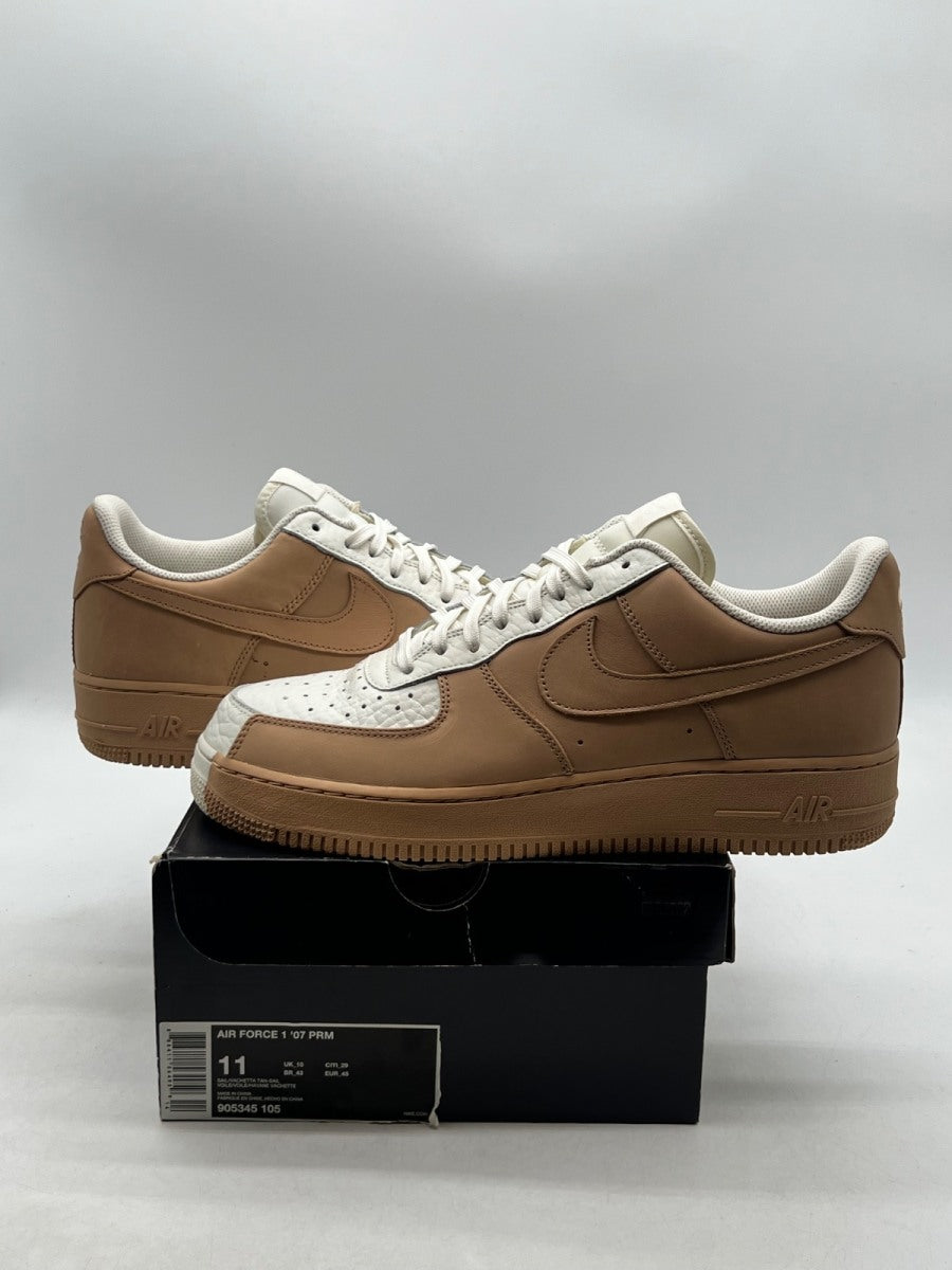 Nike Air Force 1 Low '07 PRM Sail Vachetta Tan Sail 11 (Lightly Worn Pre-Owned)NikeSail/Vachetta Tan-Sail - Image 1