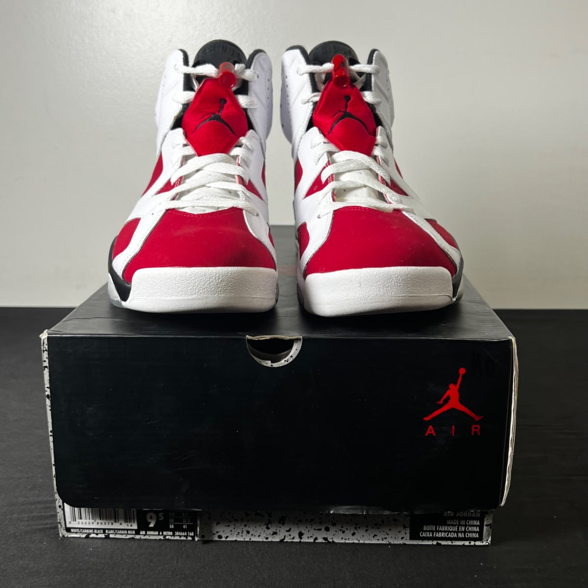 Jordan 6 Retro Carmine (2014) 9.5 (Lightly Worn Pre-Owned)JordanWhite/Carmine-Black - Image 2