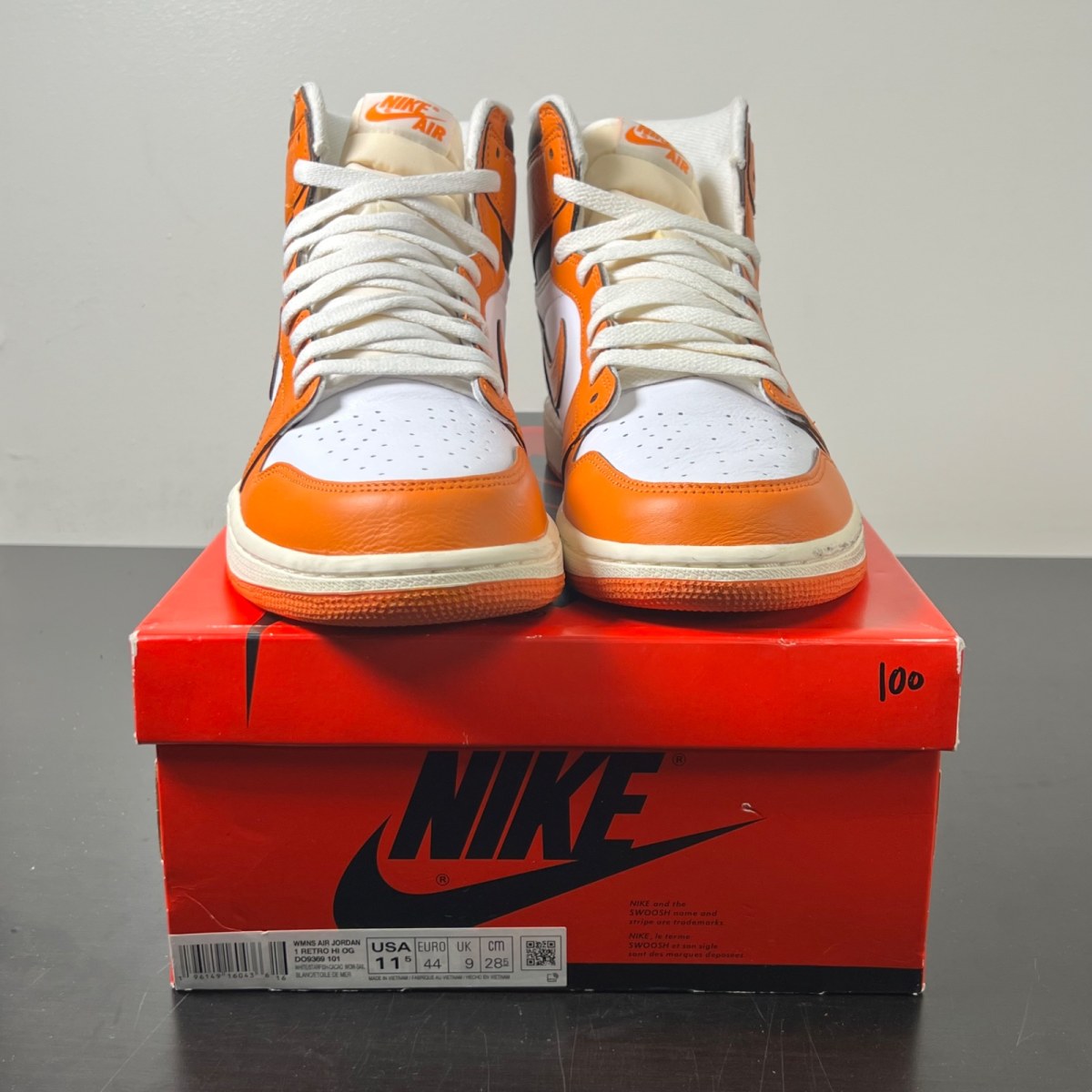 Jordan 1 Retro High OG Starfish (Women's) 11.5W (Lightly Worn Pre-Owned)JordanWhite/Starfish-Cacao Wow-Sail - Image 2