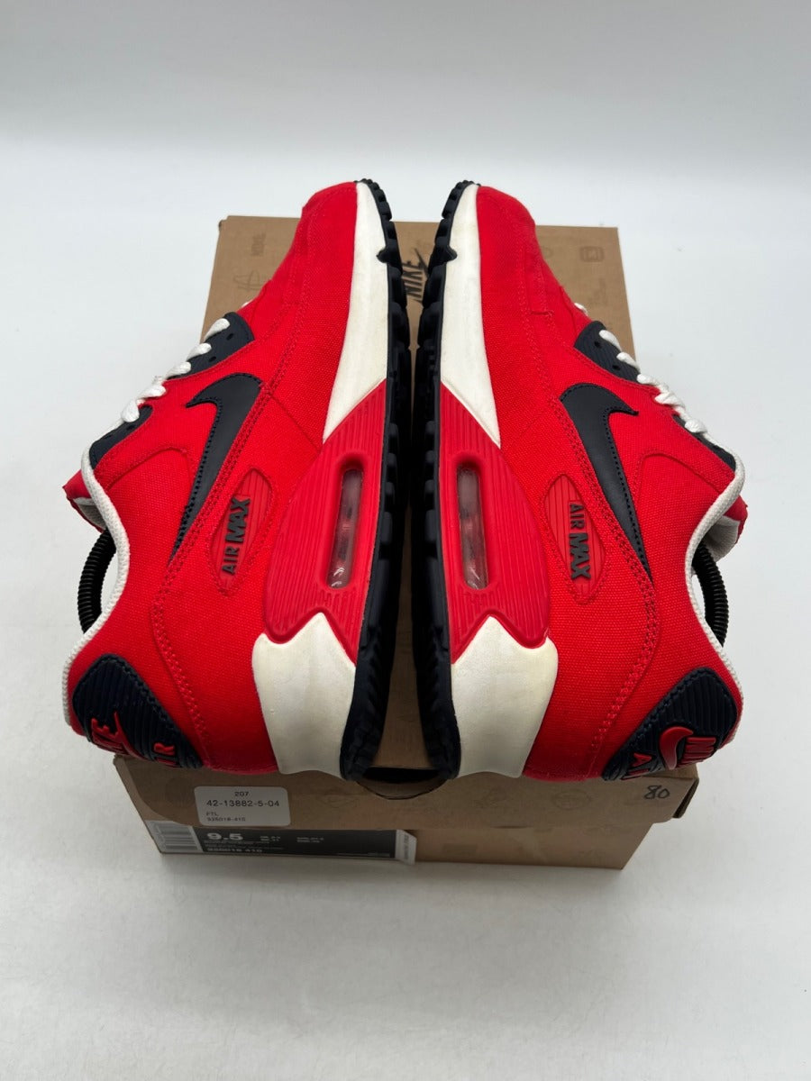 Nike Air Max 90 Action Red 9.5 (Lightly Worn Pre-Owned)NikeAction Red/Black - Image 9
