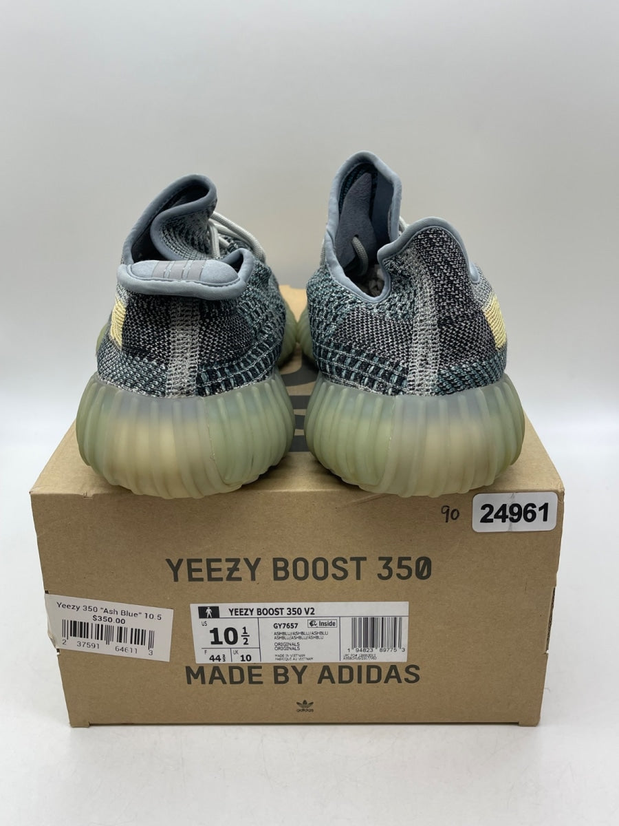 adidas Yeezy Boost 350 V2 Ash Blue 10.5 (Moderately Worn Pre-Owned)adidasAsh Blue/Ash Blue/Ash Blue - Image 3